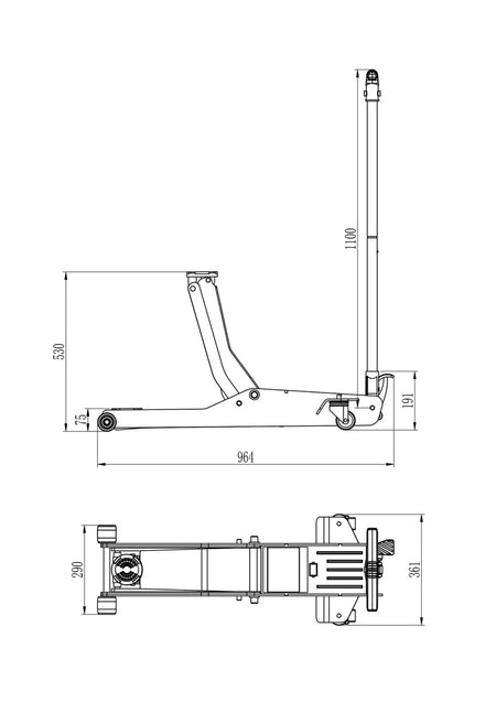 Garagekrik 2 ton extra laag - Weldingshop