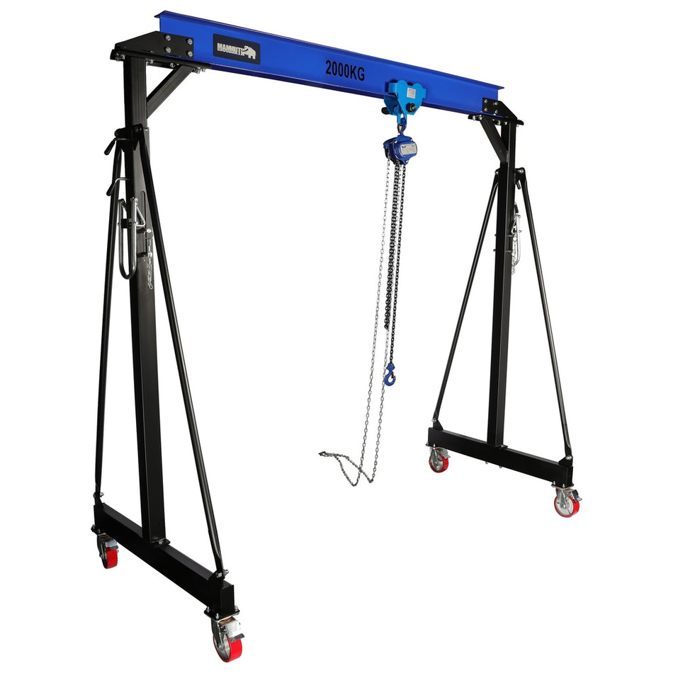 Mammuth mobiele portaalkraan 2 ton set - handmatige kettingtakel - Weldingshop