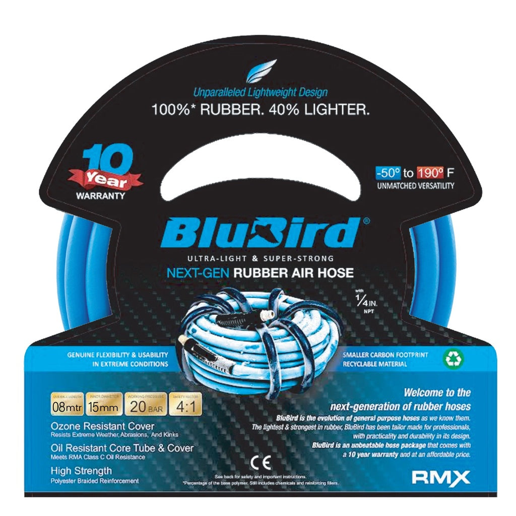 Blubird Luchtslang rubber 08mm x 15mtr - Weldingshop
