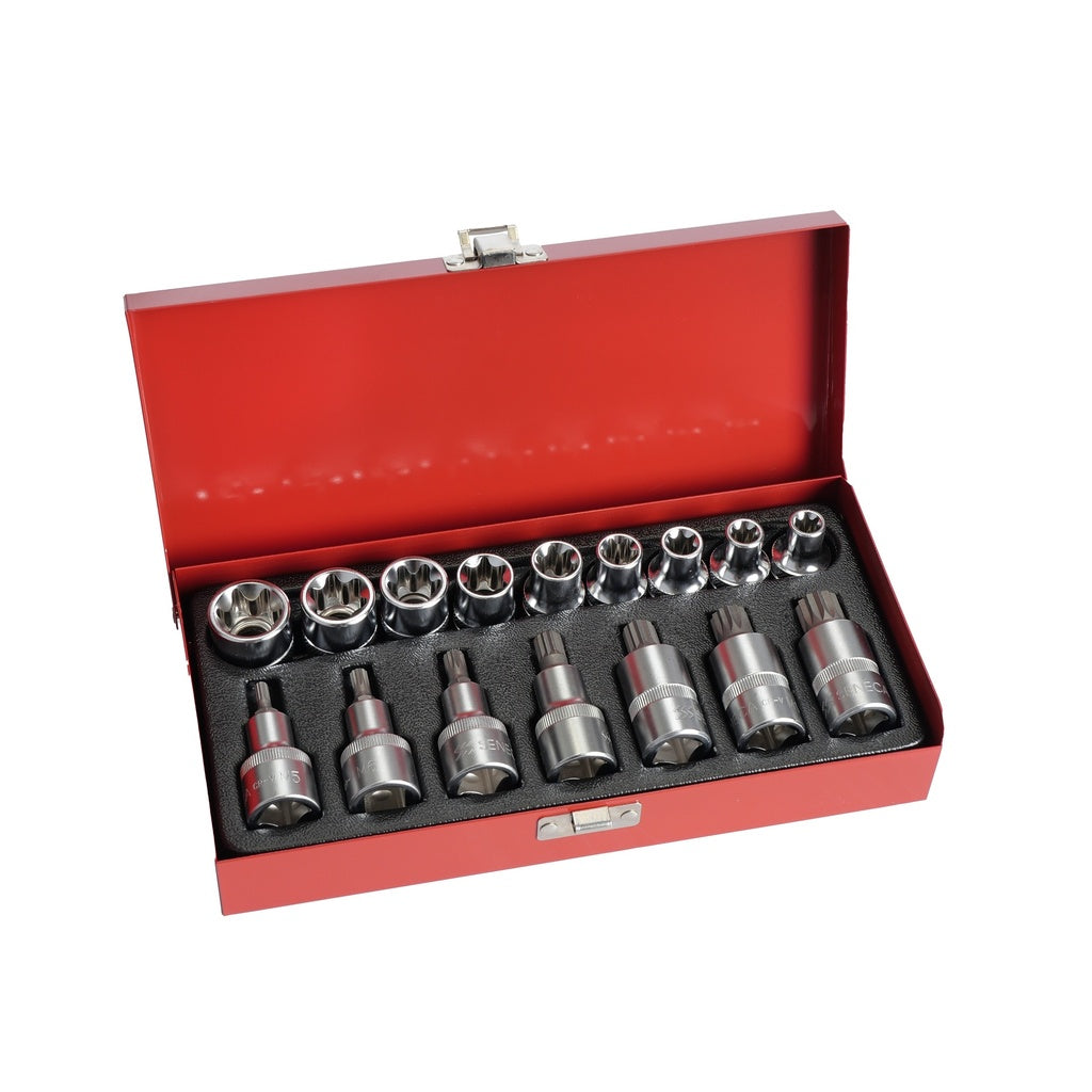 Spline en torx doppenset 1/2'' 16 delig - Weldingshop