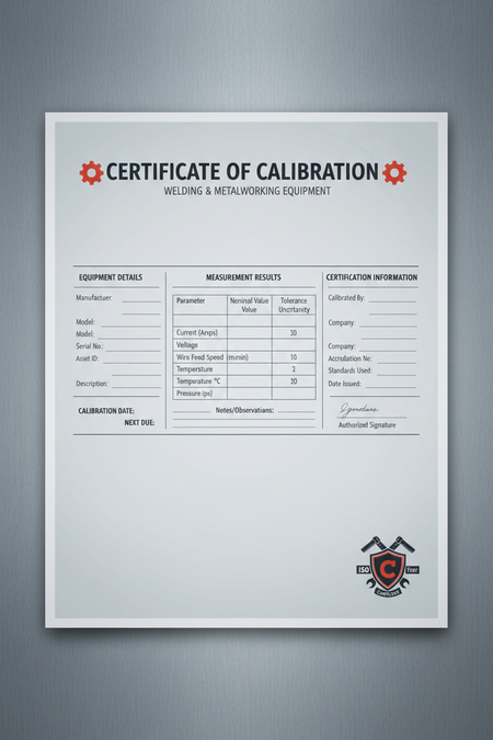 Kalibratiecertificaat - Weldingshop