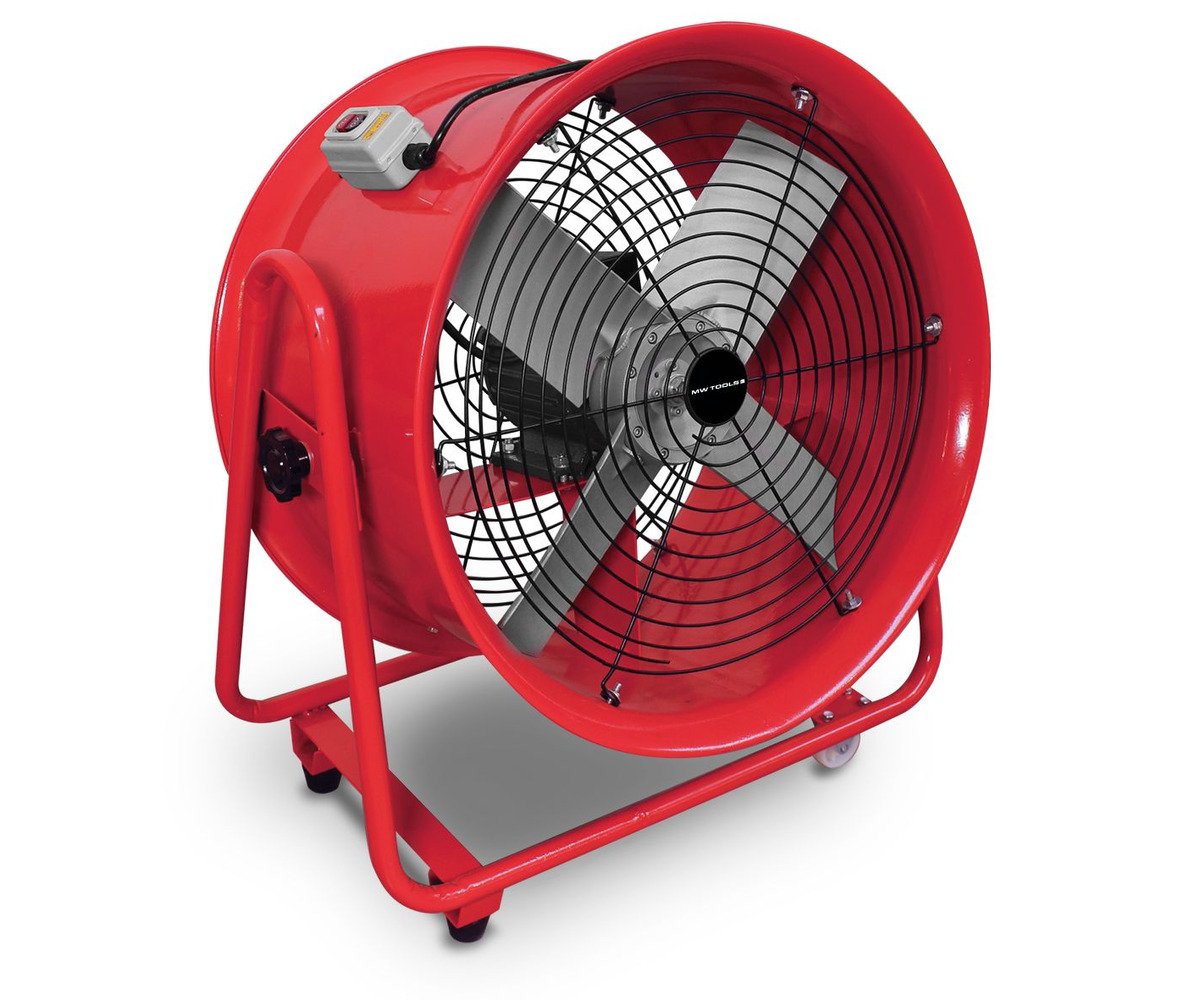 Mobiele ventilator op wielen 1100W 3x400V MW Tools - foto 2