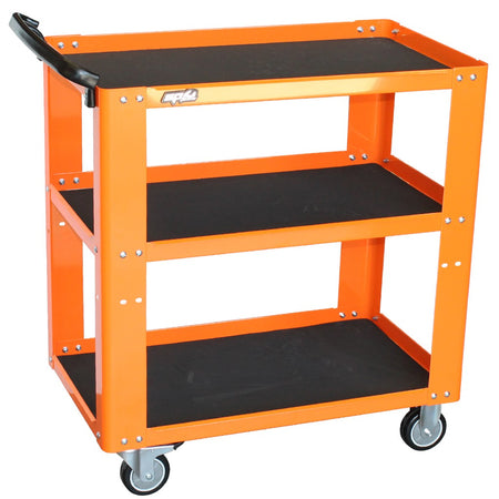 PROFESSIONELE SERVICE TROLLEY 3 PLANKEN ORANJE