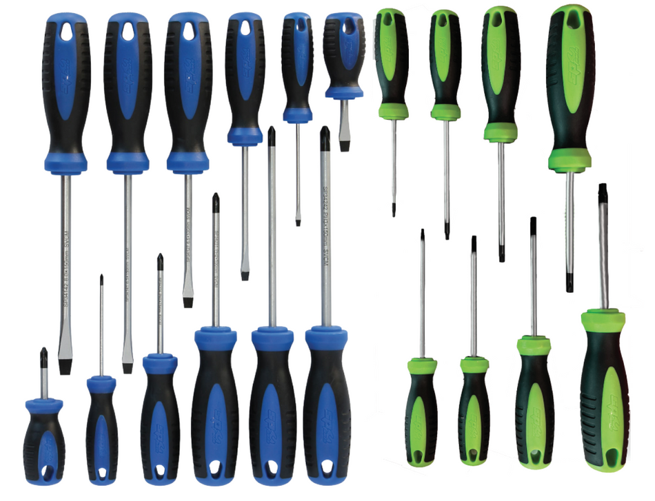 SCHROEVENDRAAIERSET 20 DELIG PHILLIPS/ ZAAGSNEDE/ TORX