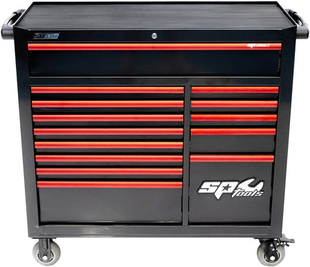 CUSTOM GEREEDSCHAPWAGEN ROOD/ZWART 14 LADEN