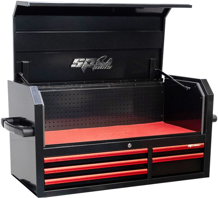CUSTOM GEREEDSCHAPSKIST ZWART/ROOD 5 LADEN POWER HUTCH