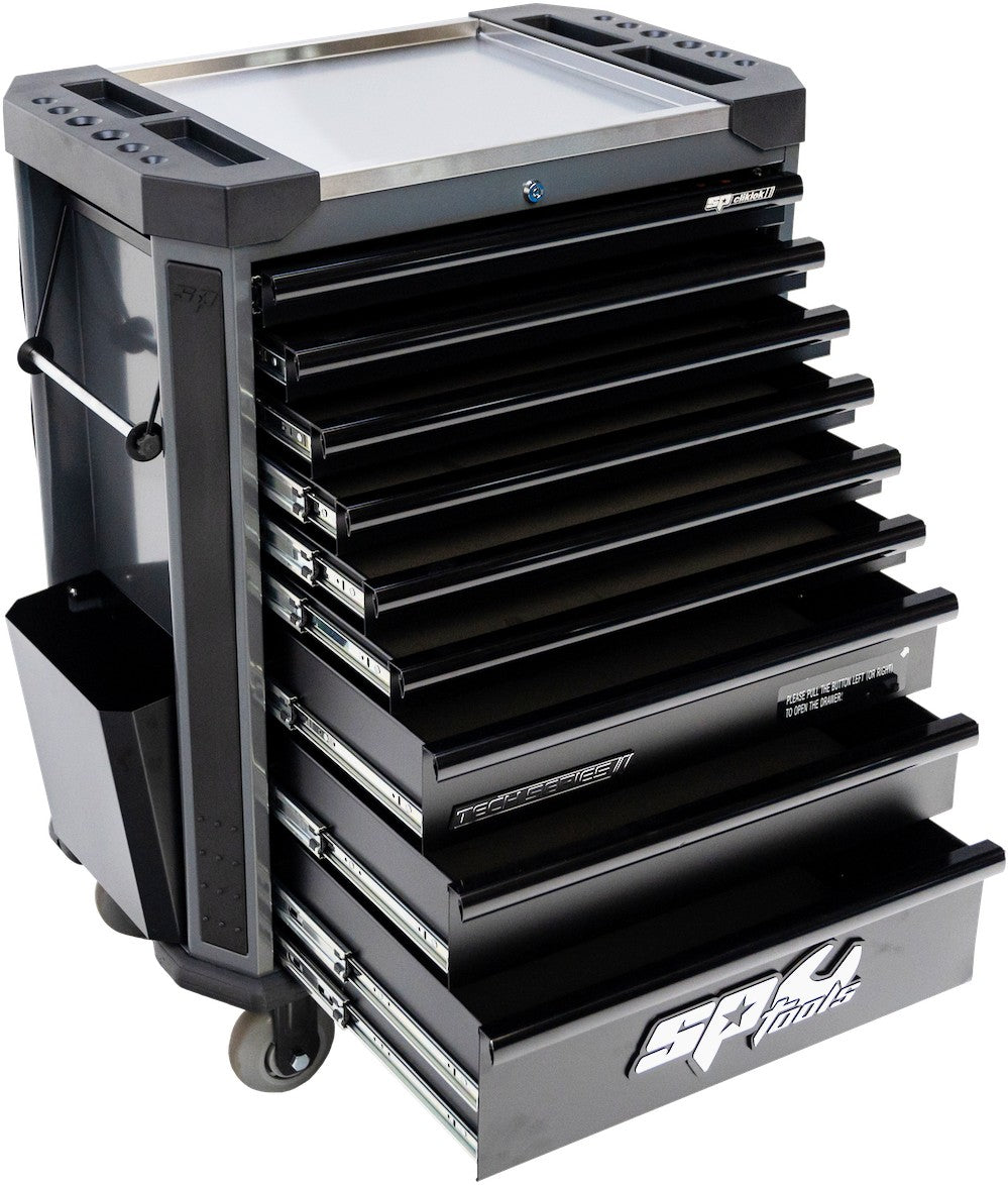 453 DELIGE TOOLKIT IN TECH SERIES GEREEDSCHAPSWAGEN MET 9 LADEN DIAMOND BLACK/ZWART