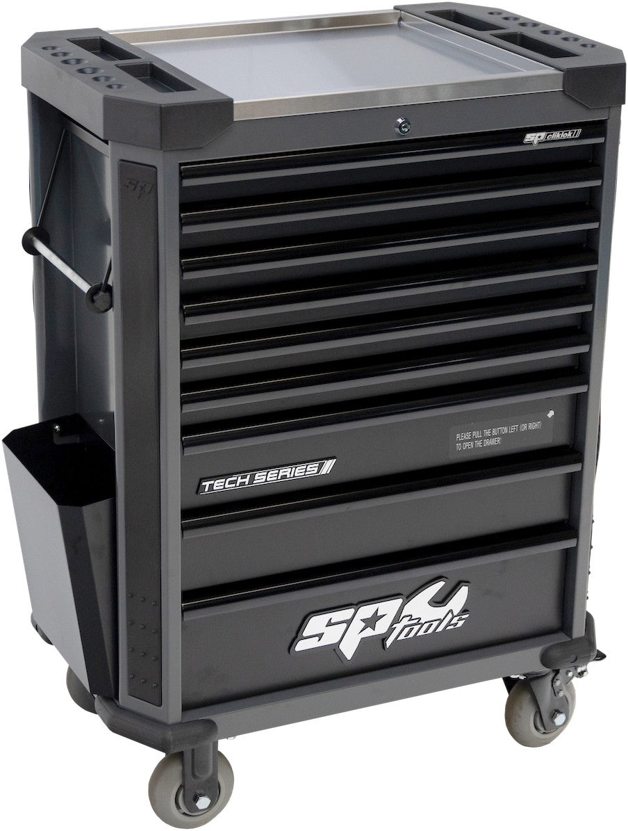 453 DELIGE TOOLKIT IN TECH SERIES GEREEDSCHAPSWAGEN MET 9 LADEN DIAMOND BLACK/ZWART