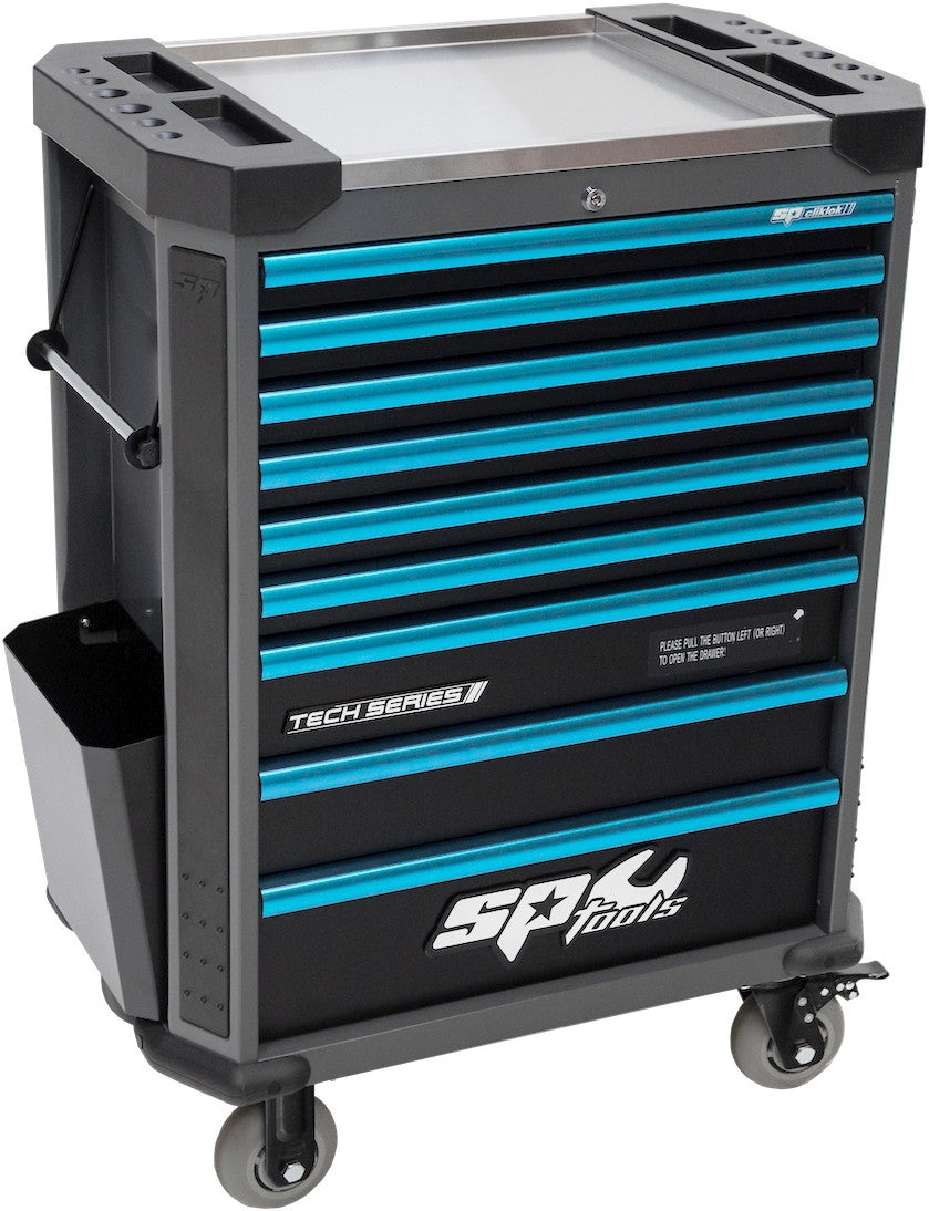 453 DELIGE TOOLKIT IN TECH SERIES GEREEDSCHAPSWAGEN MET 9 LADEN DIAMOND BLACK/BLUE