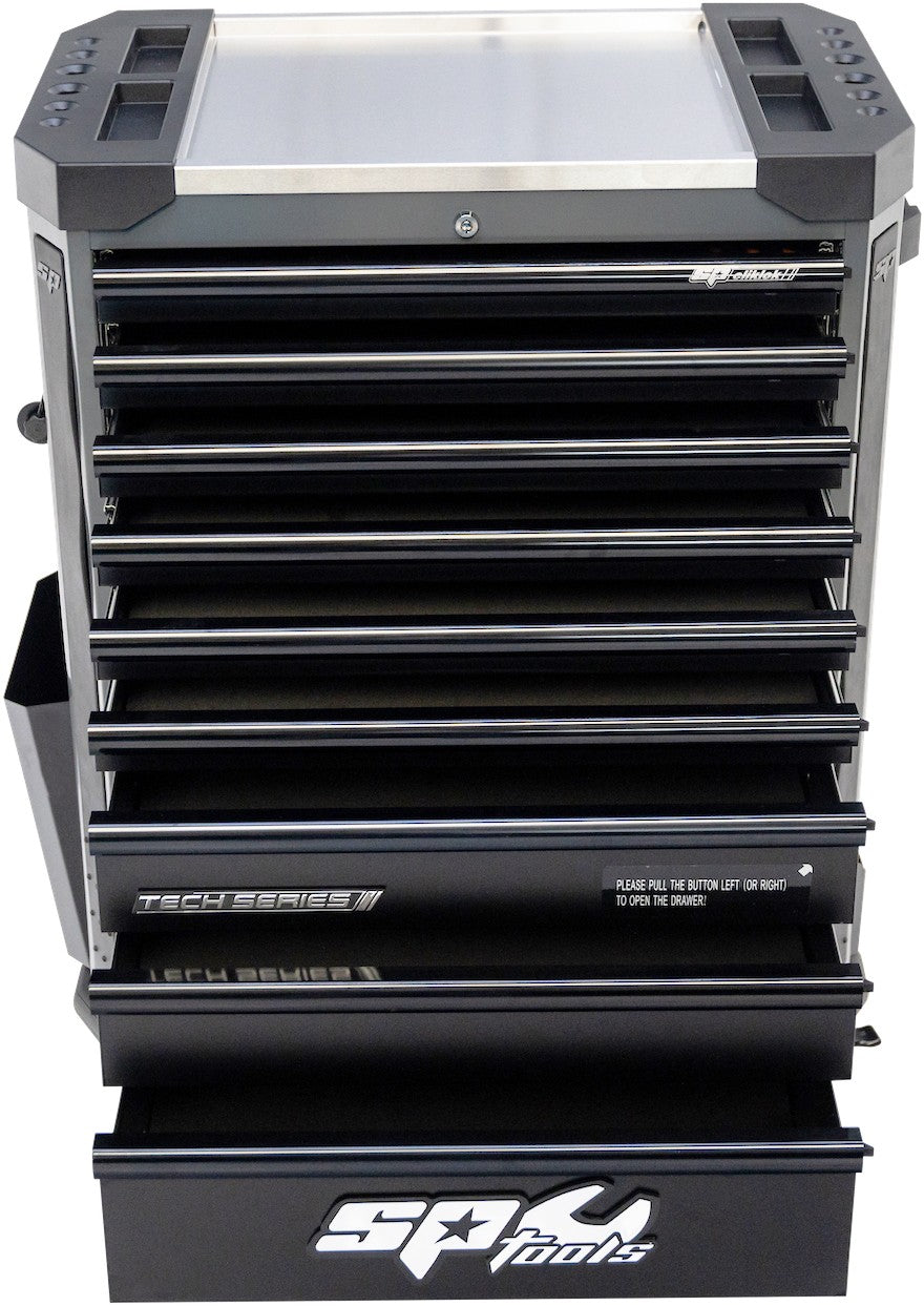 387 DELIGE TOOLKIT IN TECH SERIE GEREEDSCHAPSWAGEN MET 9 LADEN DIAMOND BLACK/ZWART
