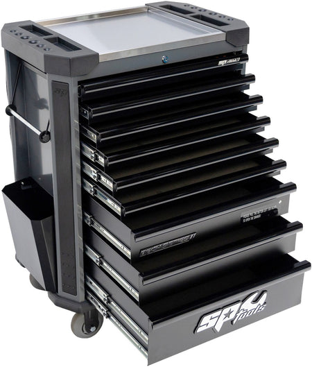 387 DELIGE TOOLKIT IN TECH SERIE GEREEDSCHAPSWAGEN MET 9 LADEN DIAMOND BLACK/ZWART