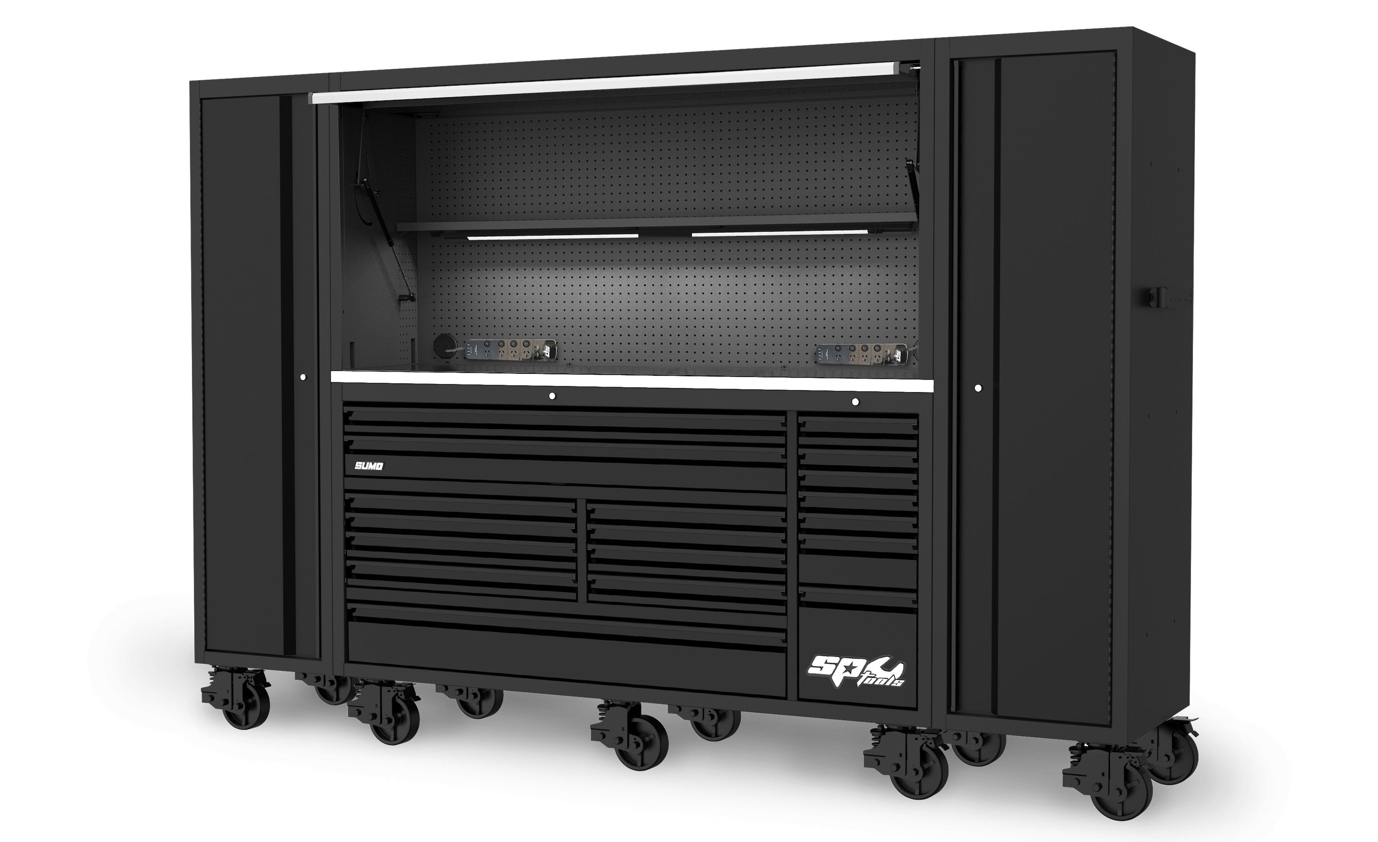 USA SERIES XXL TOOLKIT 622 DELIG - ZWART INCL TOP EN ZIJKASTEN