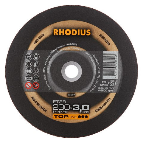 Rhodius FT38 Doorslijpschijf conventioneel - Weldingshop