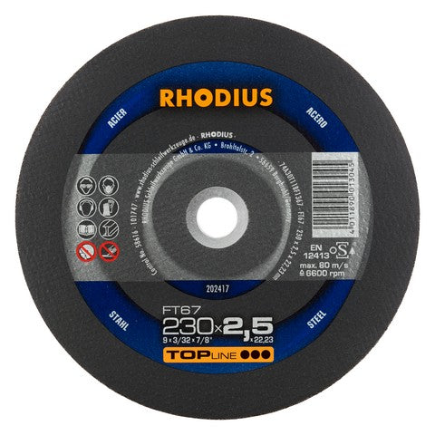 Rhodius FT67 Doorslijpschijf conventioneel - Weldingshop