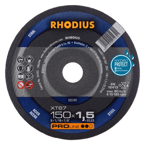 Rhodius XT67 Doorslijpschijf extra dun - Weldingshop