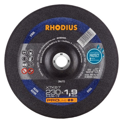 Rhodius XTK67 Doorslijpschijf extra dun - Weldingshop