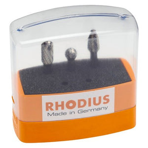 Rhodius HF freeset 3 stuks hardmetalen stiftfrezen - Weldingshop