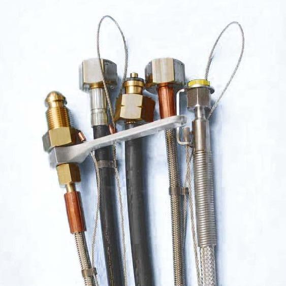 Batterijslang mison l=75 cm RVS/PTFE - Weldingshop