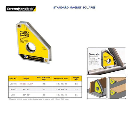 Stronghand Lasmagneet MS45 hoekmagneet. - Weldingshop