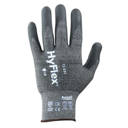 Hs Ansell Hyflex® 11-531 mt.10, grijs/wit, nitrilschuim-coating, Ansell - Weldingshop