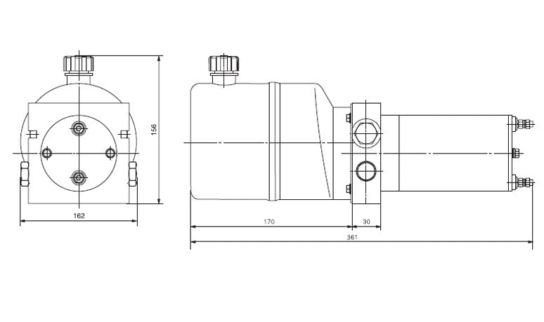 Hydraulische pomp twee richtingen 12V 0,8kW - Weldingshop