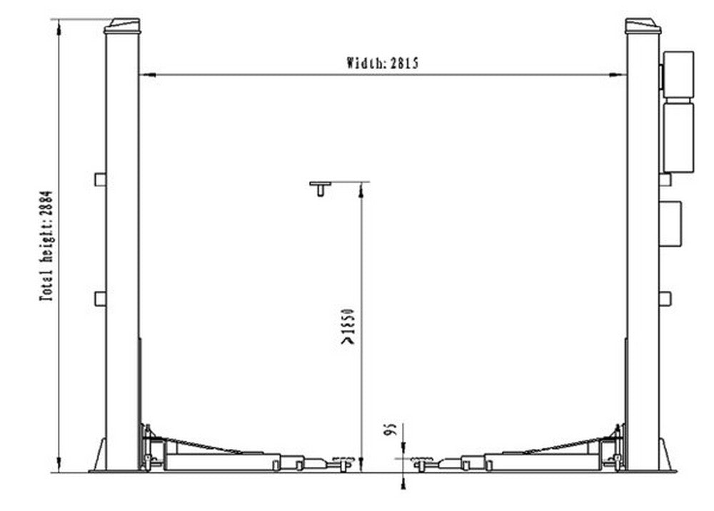 Twee koloms hefbrug 4000kg 230V Premium - Weldingshop