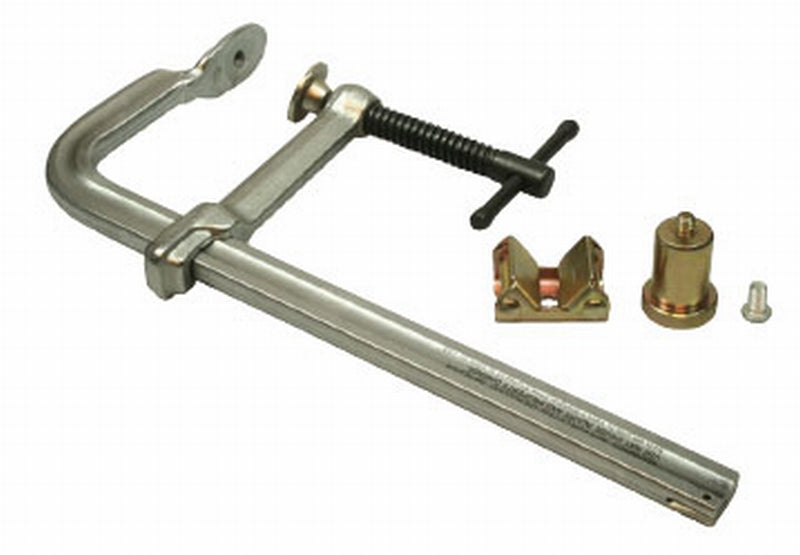 Stronghand Klem 18 mm rail. bek 115 mm compleet met verleng blok en V-klemstuk - Weldingshop