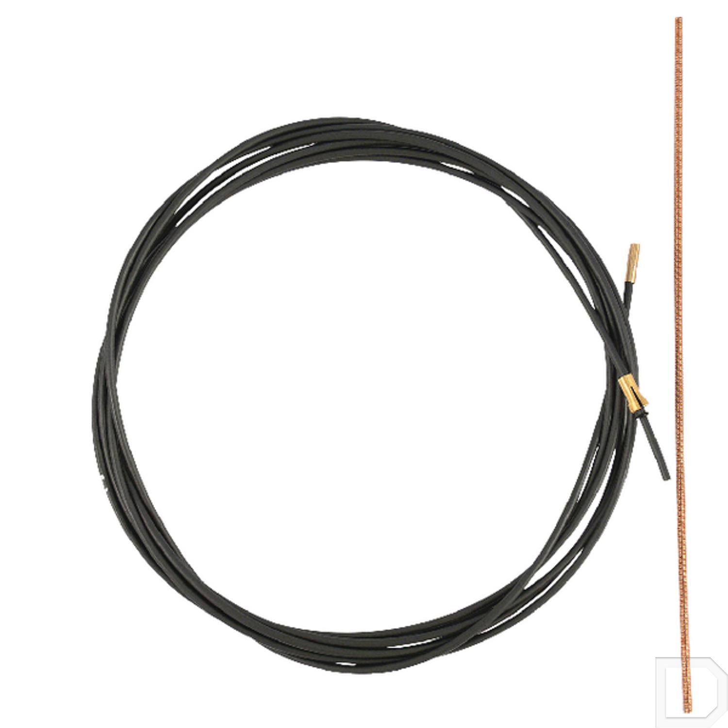 Liner combi kunststofgeleider 2,0/4,0 RVS 5m. (Zwart met veer) - Weldingshop